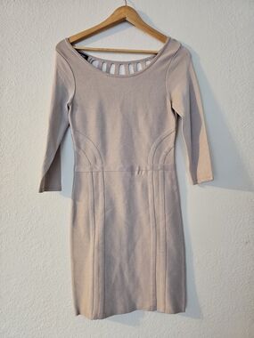 bebe Light Tan bandage dress Size M